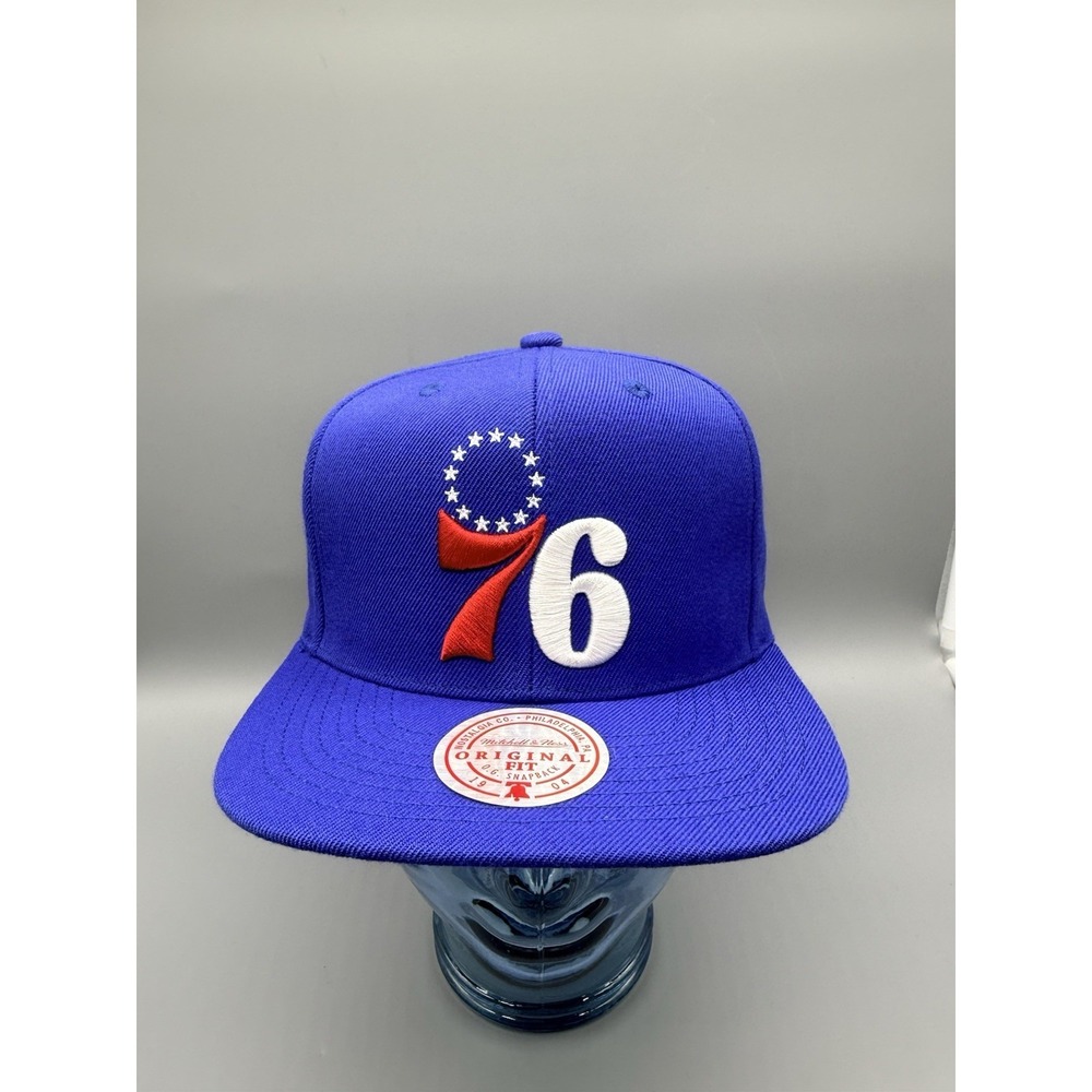 Mitchell & Ness Philadelphia 76ers Team Ground 2.0 Blue Snapback Hat One Size